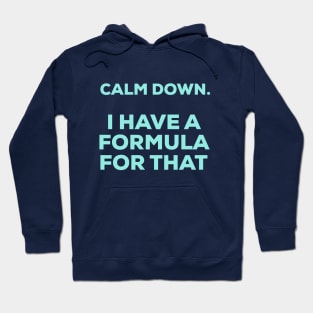 Calm Down, I have a Formula For That, Accounting pun stickers, accountancy gifts maths teacher Hoodie